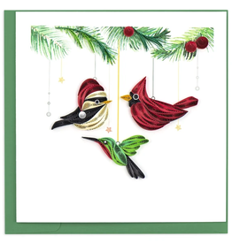 Quilling Card Bird Ornaments Holiday Quilled Card