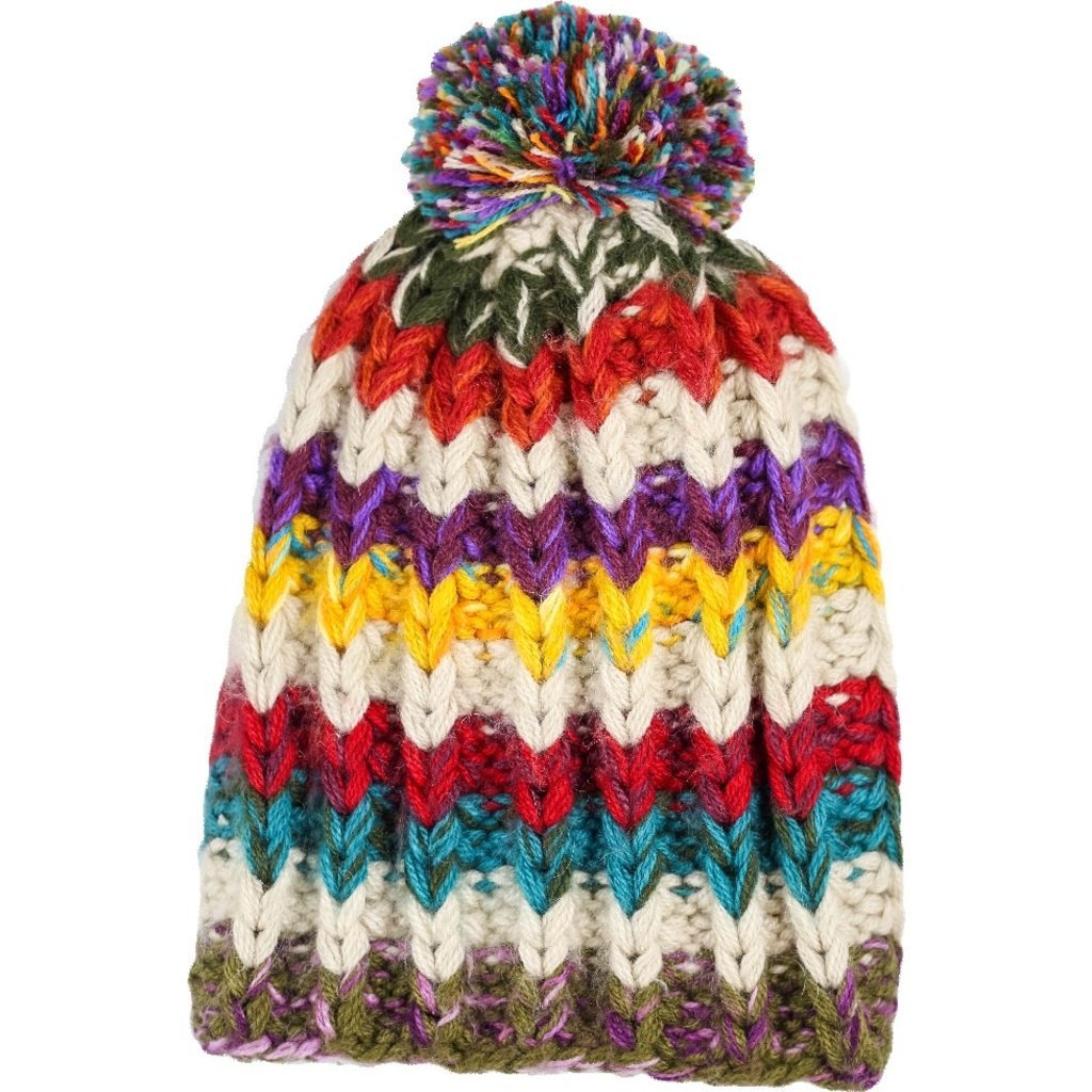 Andes Gifts Altiplano Knit Hat: Sunset