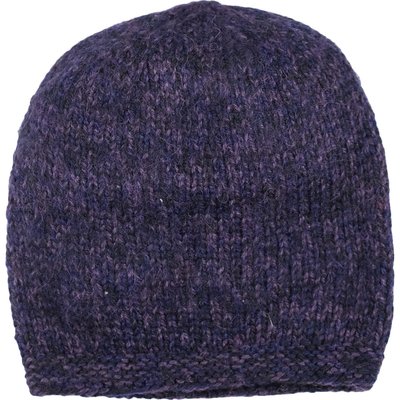 Andes Gifts Blended Knit Hat: Grape