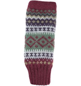 Andes Gifts Sierra Knit Arm Warmers: Berry