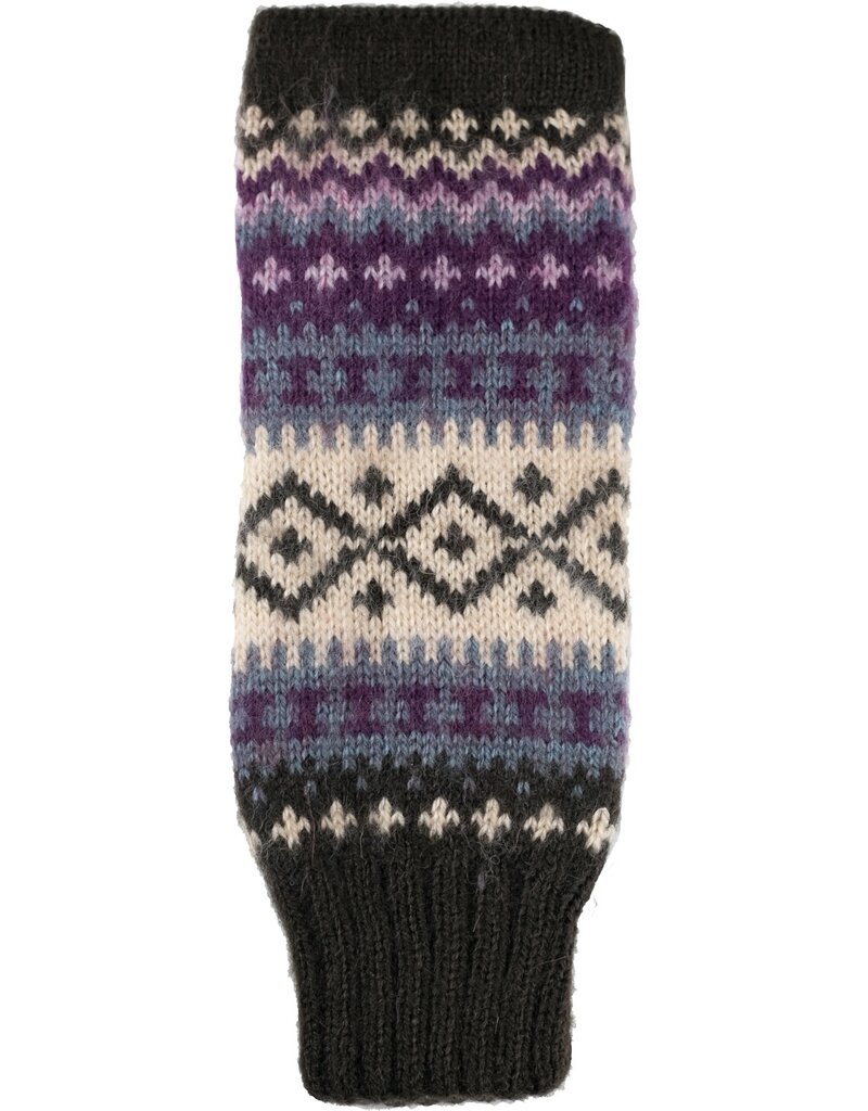 Andes Gifts Sierra Knit Arm Warmers: Purple