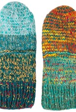 Andes Gifts Altiplano Knit Mittens: Teal