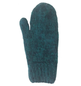 Andes Gifts Blended Knit Mittens: Aqua