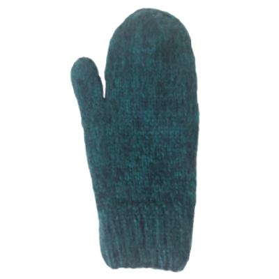 Andes Gifts Blended Knit Mittens: Aqua