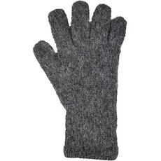 Andes Gifts Milkshake Alpaca Gloves: Grey