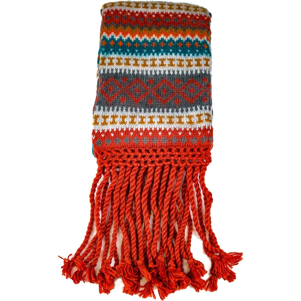 Andes Gifts Sierra Knit Scarf: Cherry