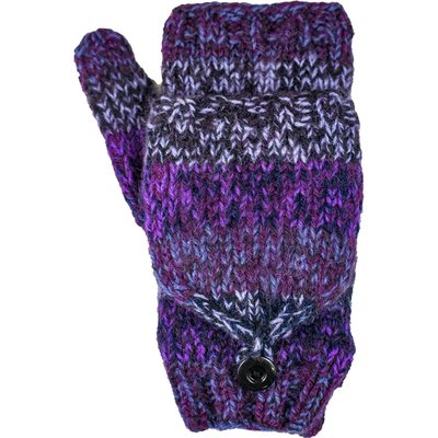 Andes Gifts Funky Knit Flittens: Purple