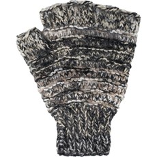 Andes Gifts Funky Knit Fingerless Gloves: Grey