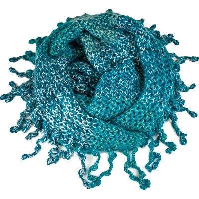 Andes Gifts Funky Knit Infinity Scarf: Teal