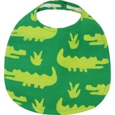 Global Mamas Organic Cotton Baby Bib: Lime Crocks