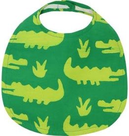 Global Mamas Organic Cotton Baby Bib: Lime Crocks