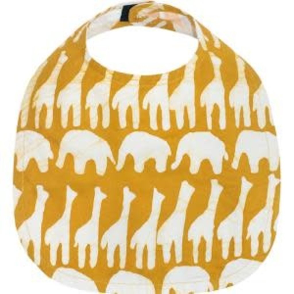 Global Mamas Organic Cotton Baby Bib: Mustard Sahara