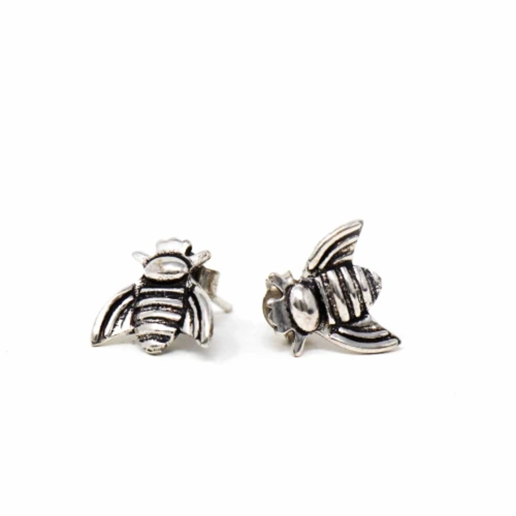Honeybee Silver-plated Stud Earrings 