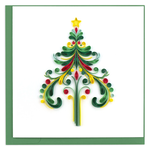 Quilling Card Ornate Holiday Tree Quilled Card
