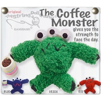 Coffee Monster String Doll Keychain