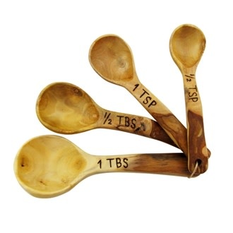 Coffee Wood Measuring Spoon Set