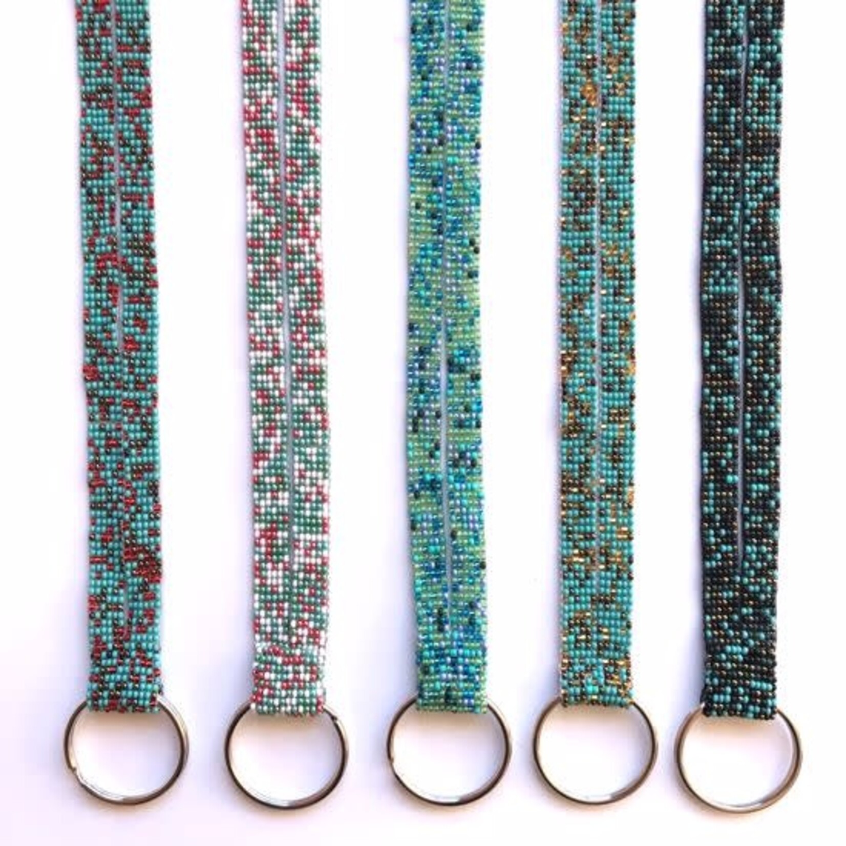 Unique Batik Beaded Key Ring Lanyard