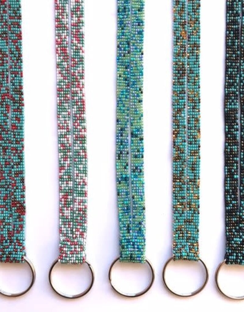 Unique Batik Beaded Key Ring Lanyard