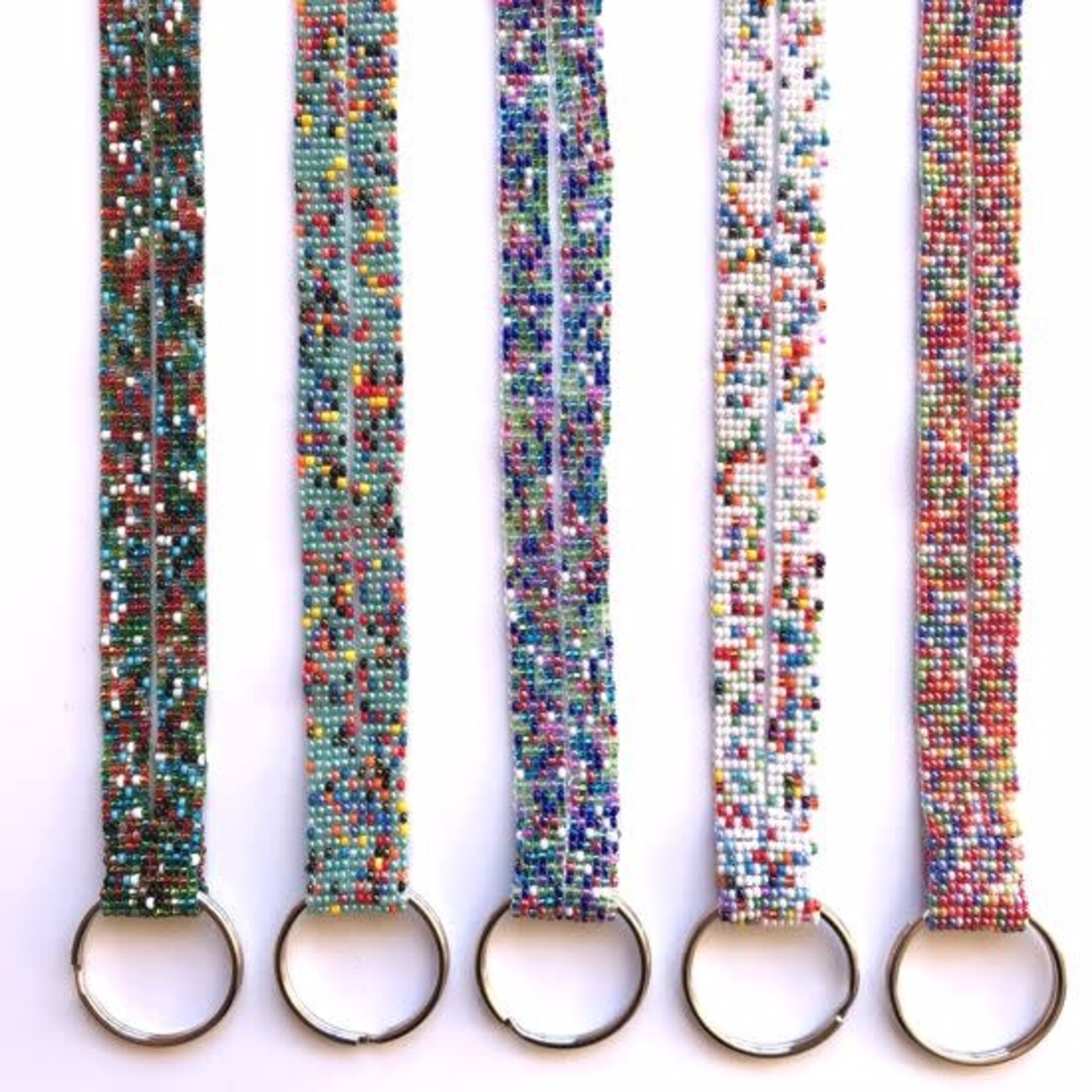 Unique Batik Beaded Key Ring Lanyard
