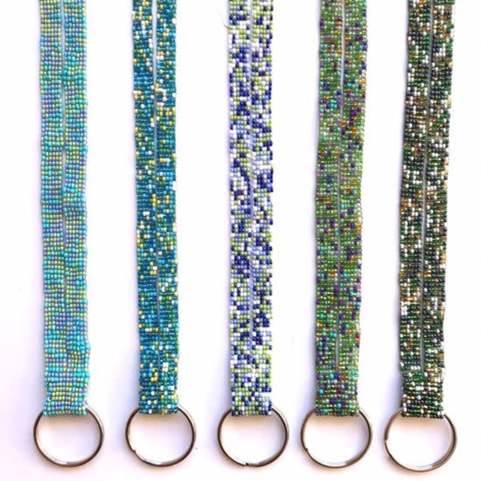 Unique Batik Beaded Key Ring Lanyard