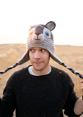Andes Gifts Adult Animal Hat: Wolf