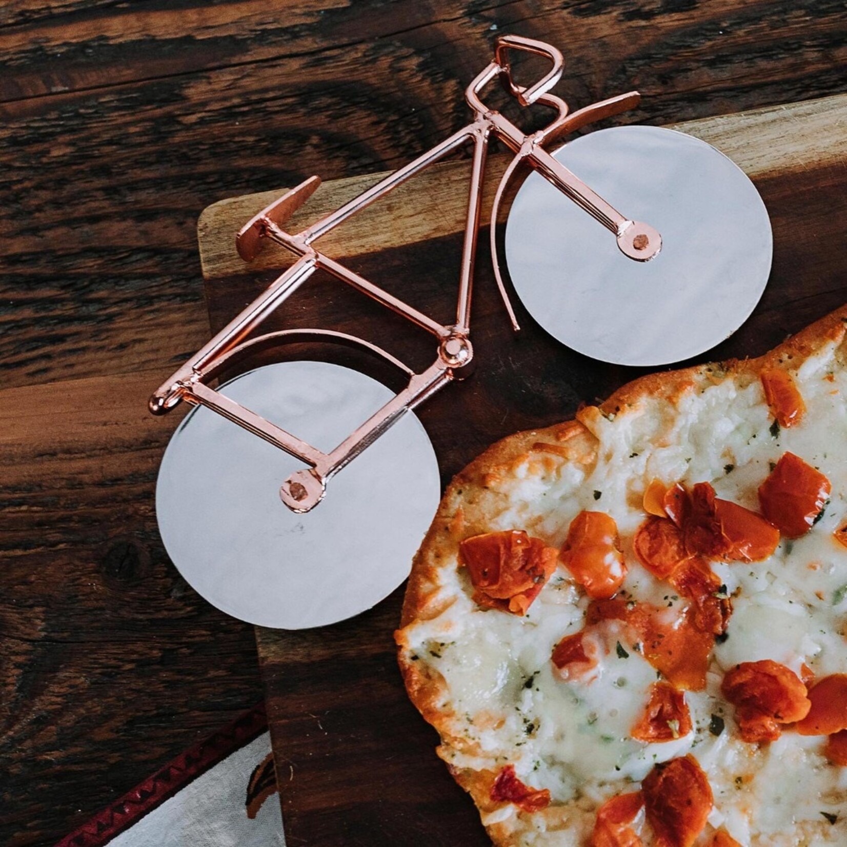 Ten Thousand Villages Bicycle Pizza Cutter