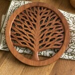 Serrv Tree of Life Wooden Trivet