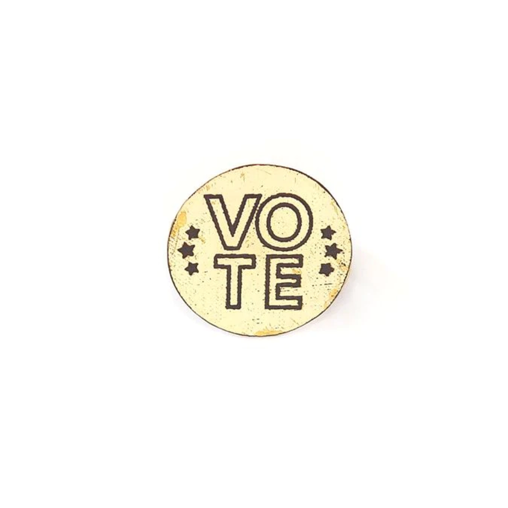 Fair Anita Brass Pin: Vote
