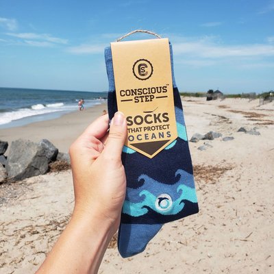 Conscious Step Socks that Protect Oceans - Waves