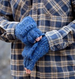 Andes Gifts Blended Knit Glittens: Cobalt