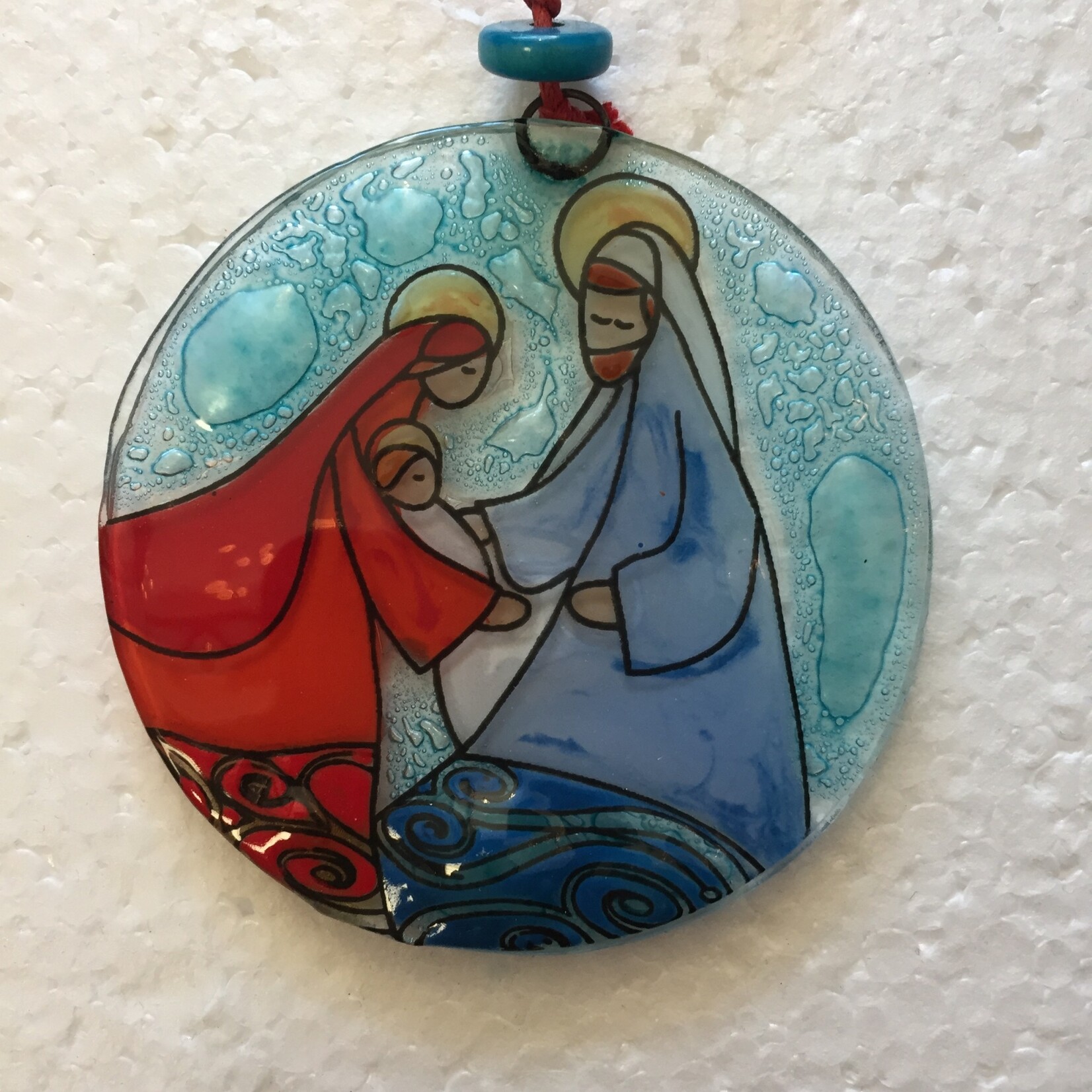 PamPeana Nativity Fused Glass Ornament
