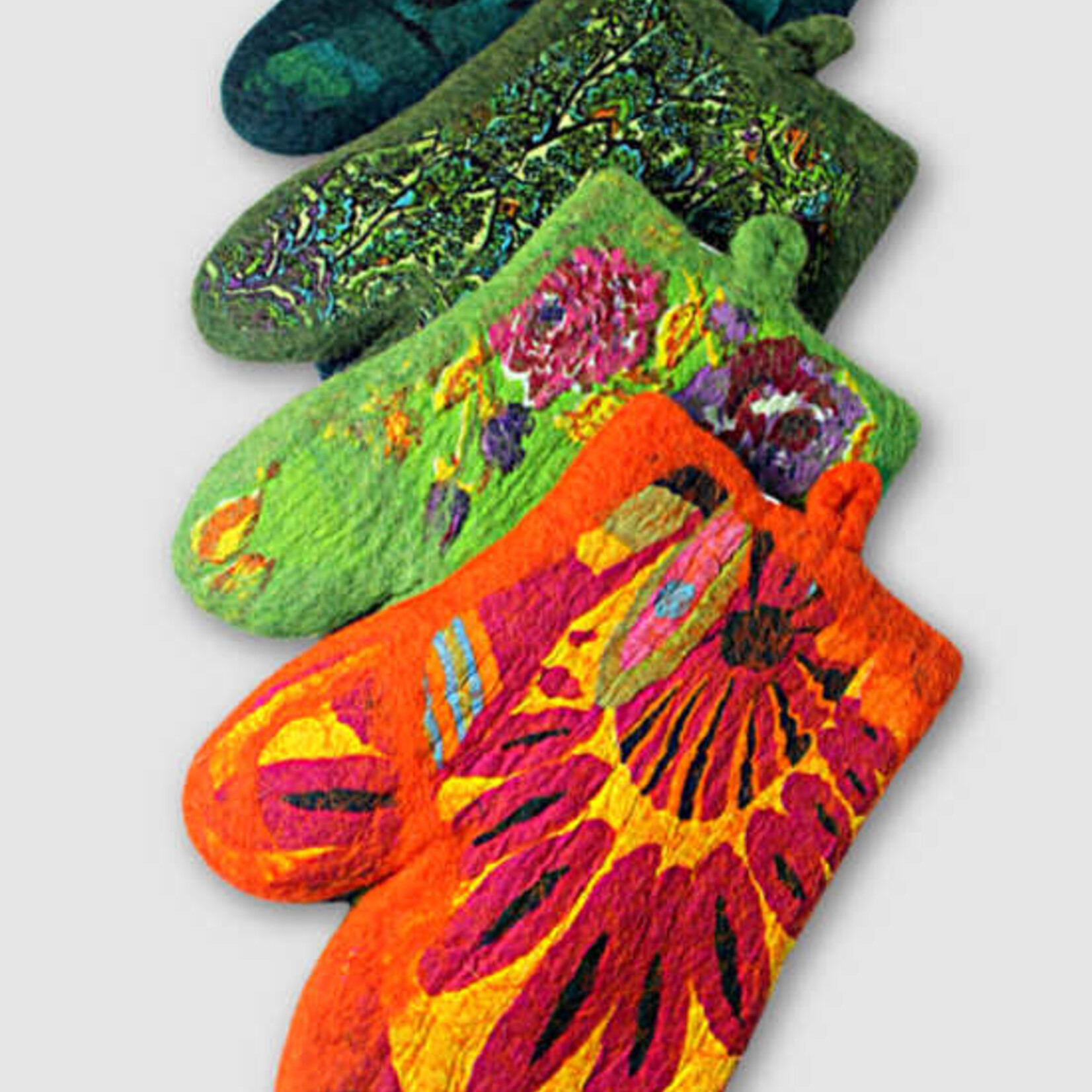 Ganesh Himal Infused Cotton & Felted Wool Oven Mitt