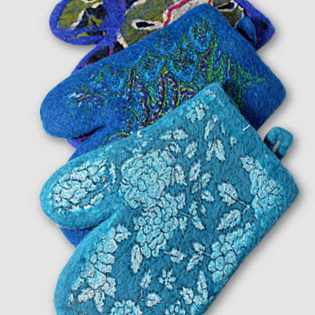 Ganesh Himal Infused Cotton & Felted Wool Oven Mitt
