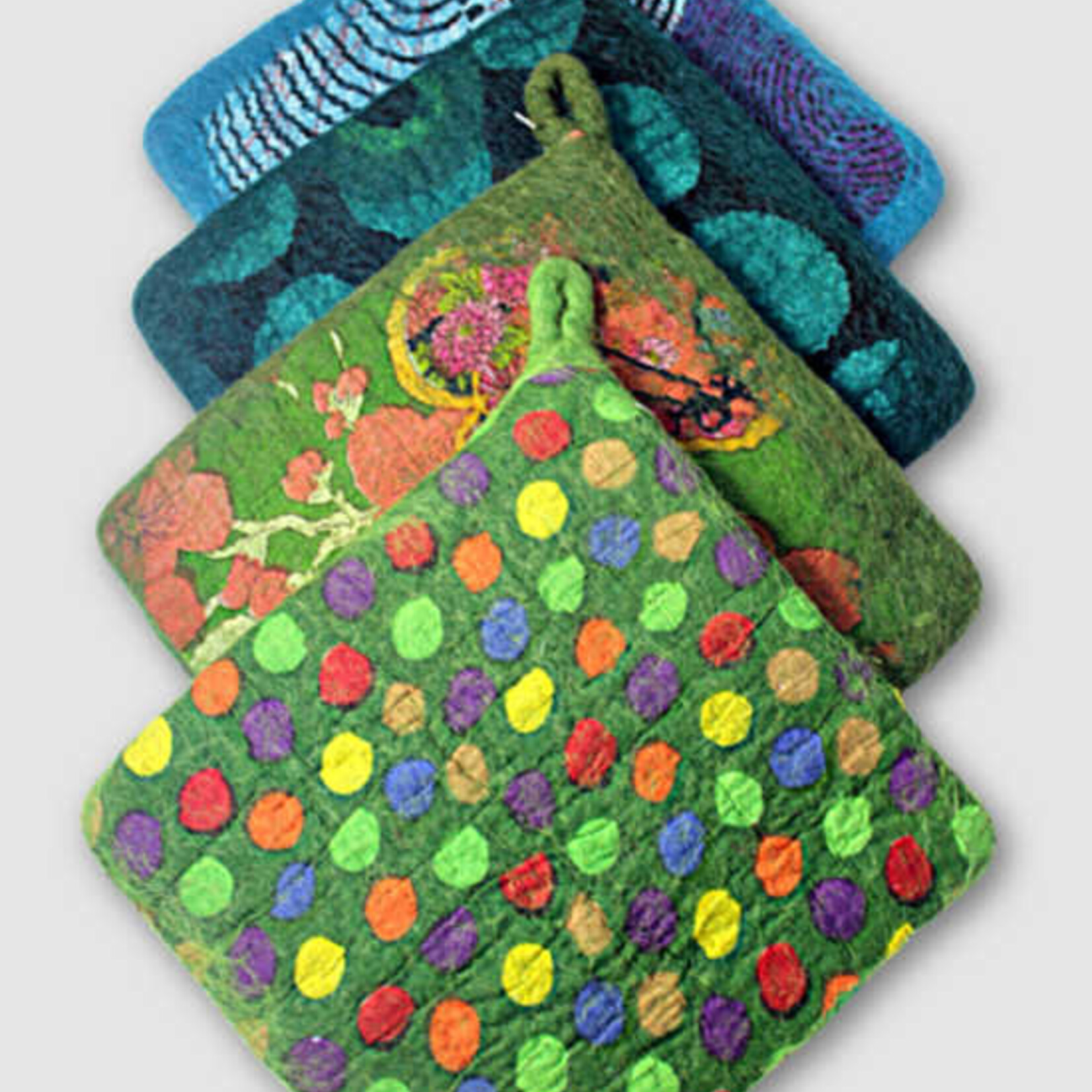 Ganesh Himal Infused Cotton & Felted Wool Potholder
