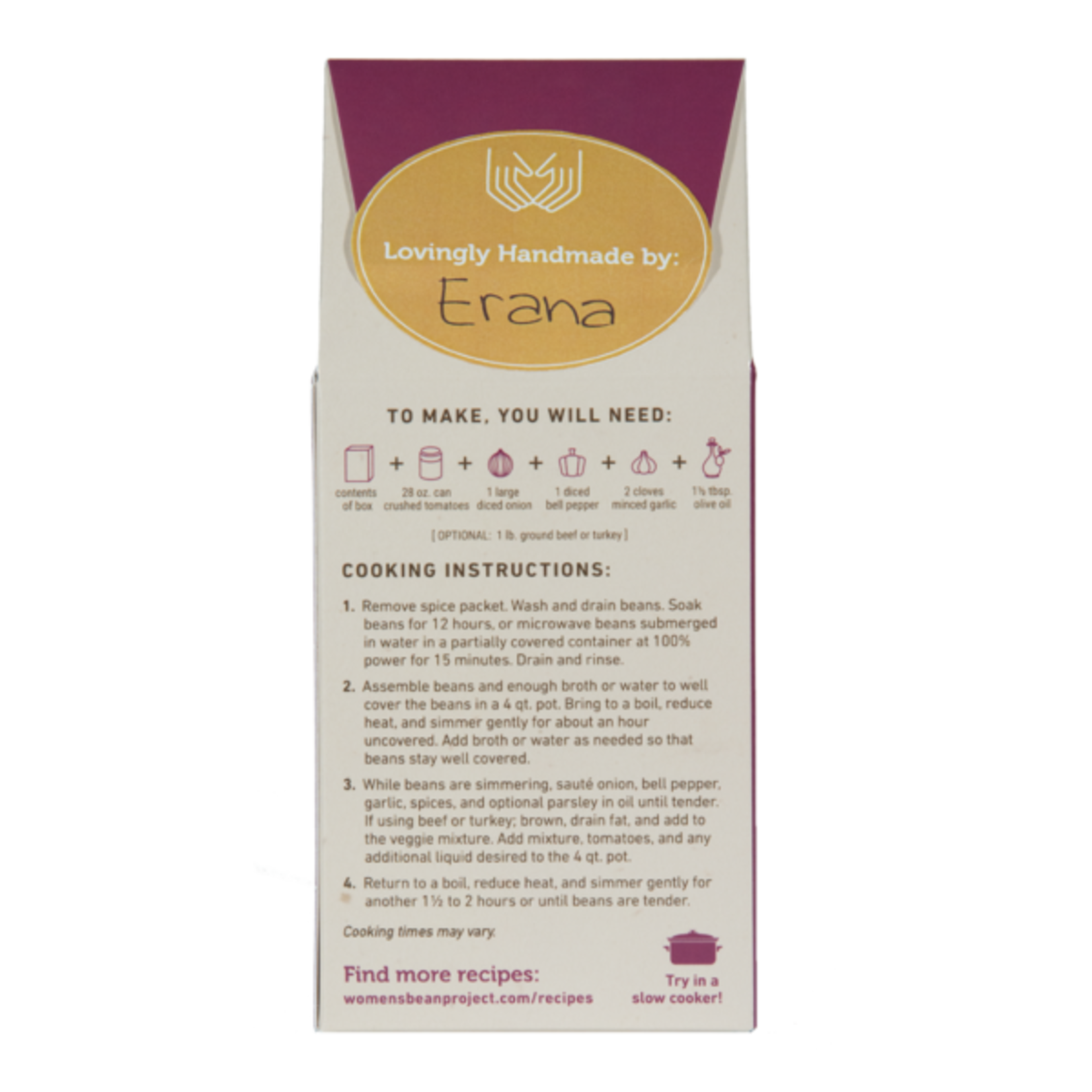 Women's Bean Project Firehouse No. 10 Chili Mix