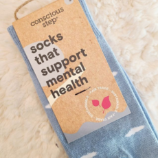 Conscious Step Socks that Support Mental Health: Clouds