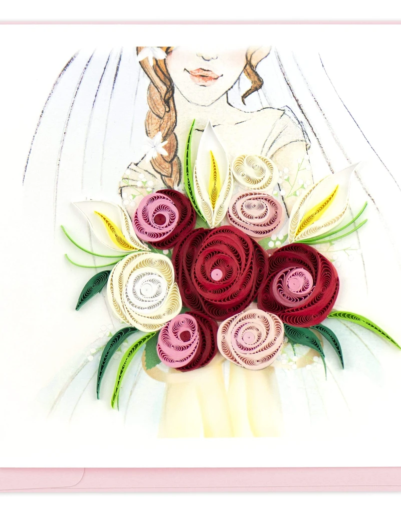 Quilling Card Bridal Bouquet Quilled Card