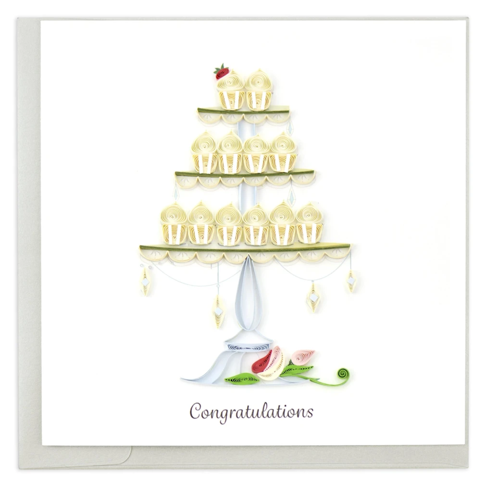 Quilling Card Cupcake Tower Quilling Wedding Card