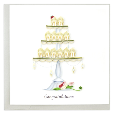 Quilling Card Cupcake Tower Quilled Wedding Card