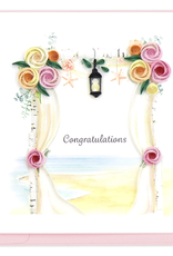 Quilling Card Wedding Chuppah Quilled Congratulations Card