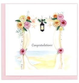 Quilling Card Wedding Chuppah Quilled Congratulations Card
