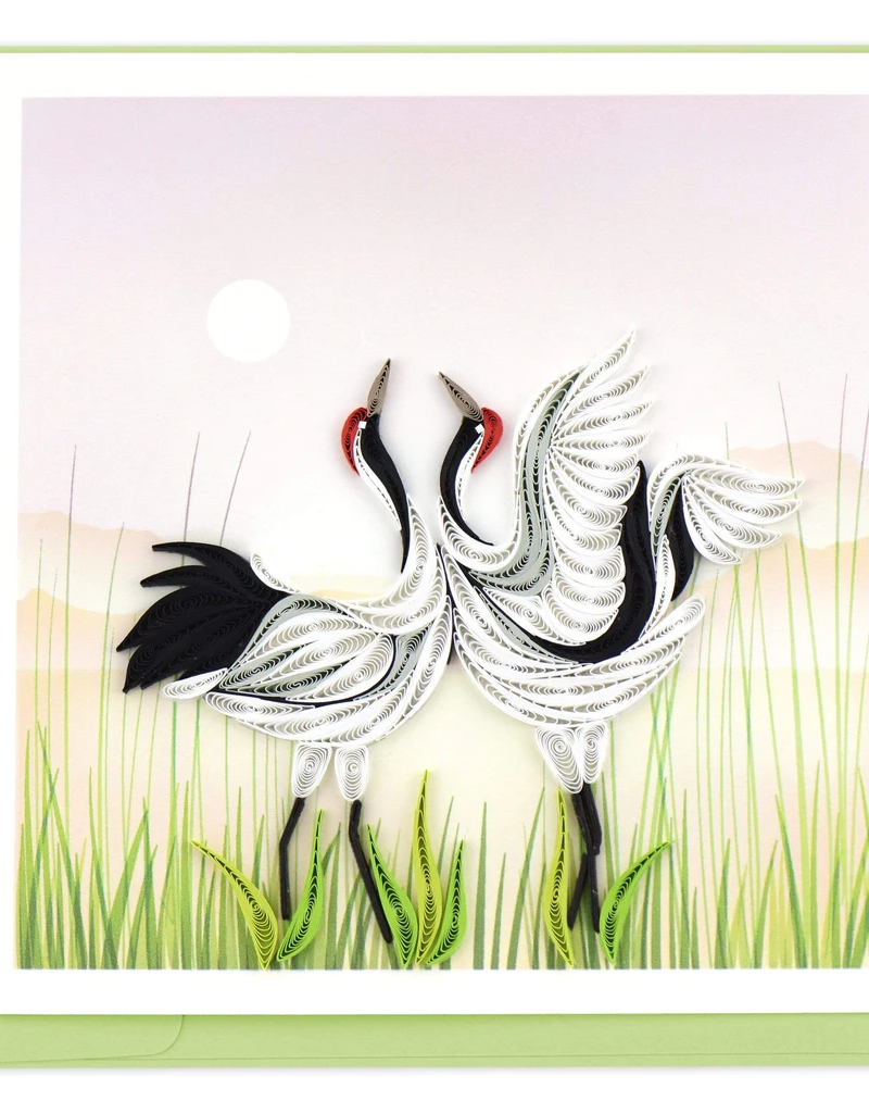 Quilling Card Whooping Cranes Quilled Card