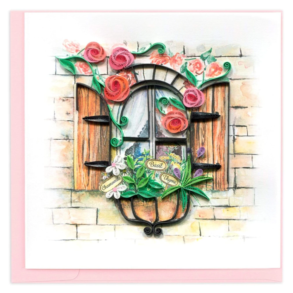 Quilling Card Herb Garden Quilled Card