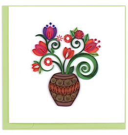 Quilling Card Terracotta Bouquet Quilled Card