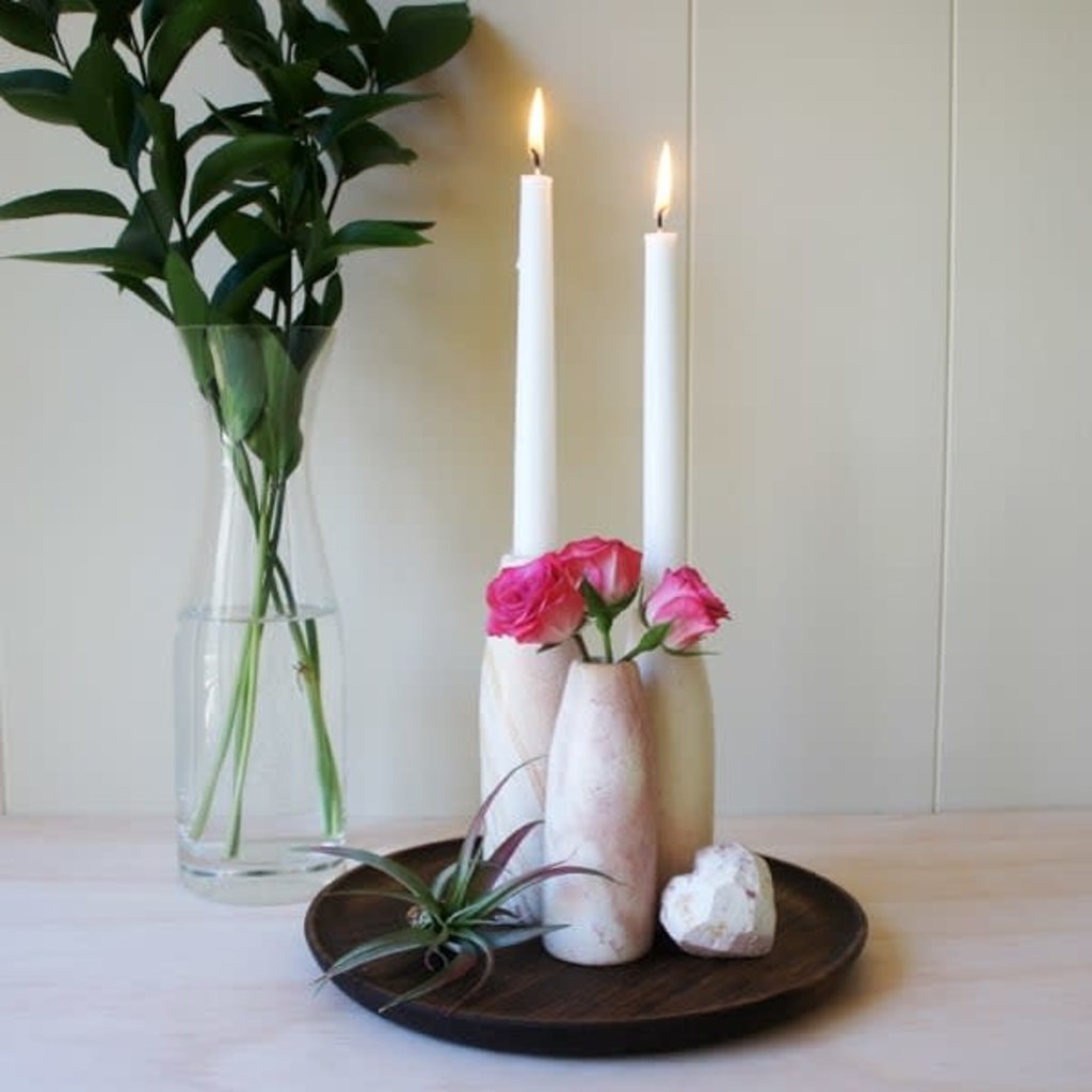 Venture Imports Kisii Natural Candleholder/Bud Vase Small