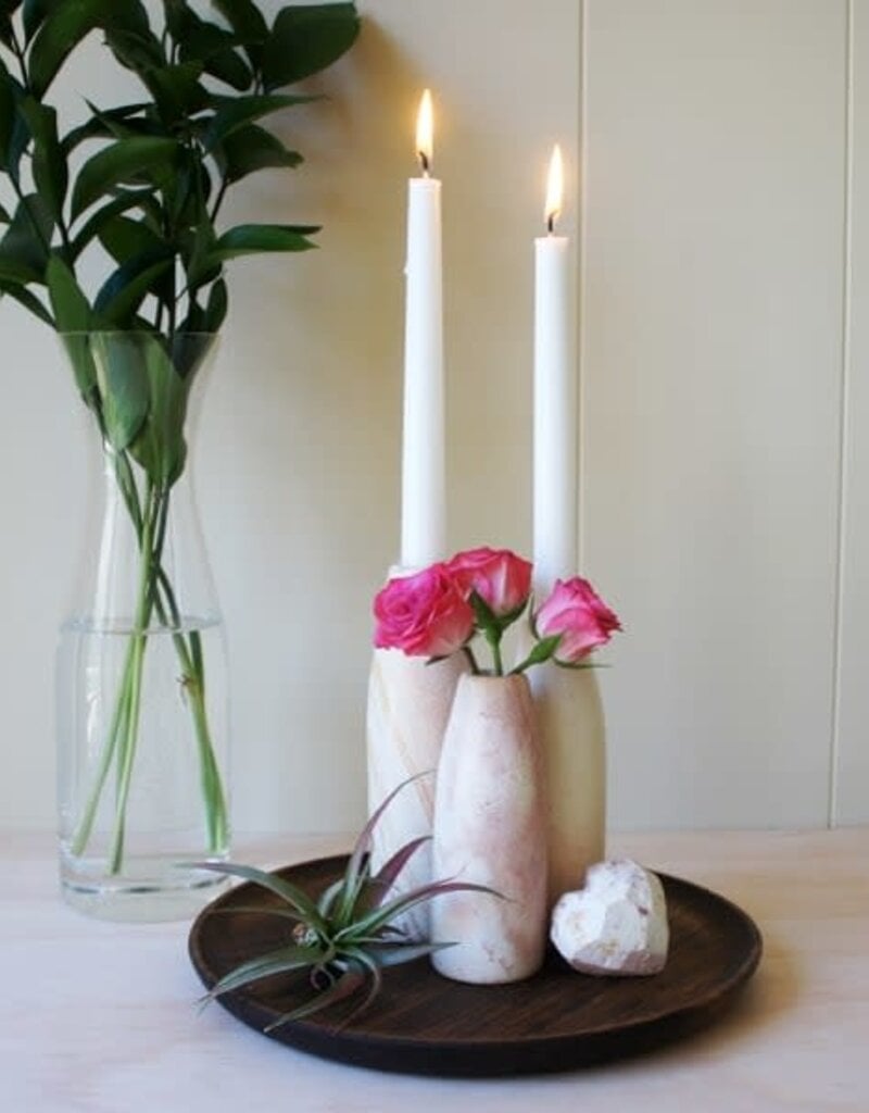 Venture Imports Kisii Natural Candleholder/Bud Vase Small