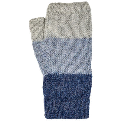 Andes Gifts Tres Alpaca Wrist Warmers: Blue