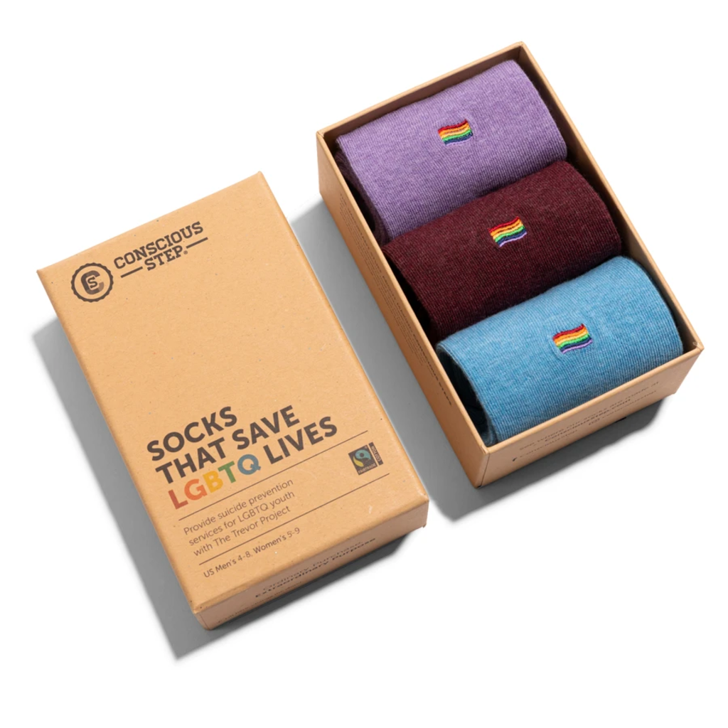Conscious Step Solid Socks that Save LGBTQ Lives Gift Box