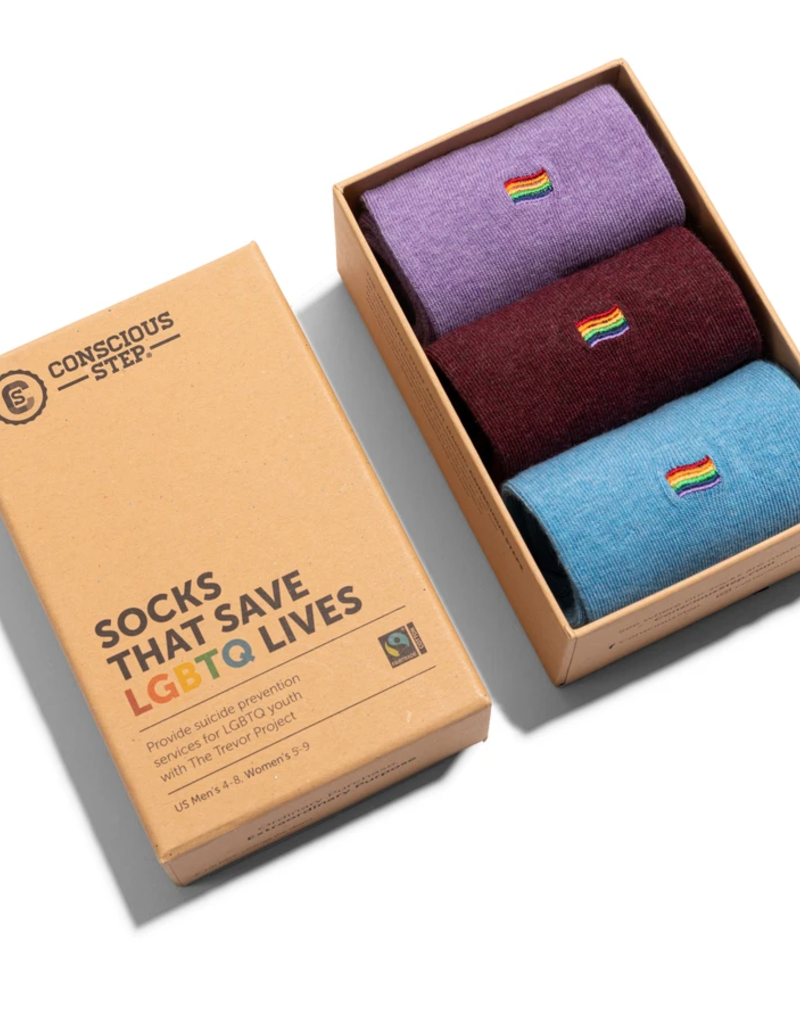 Conscious Step Solid Socks that Save LGBTQ Lives Gift Box