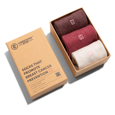 Conscious Step Solid Socks that Prevent Breast Cancer Gift Box